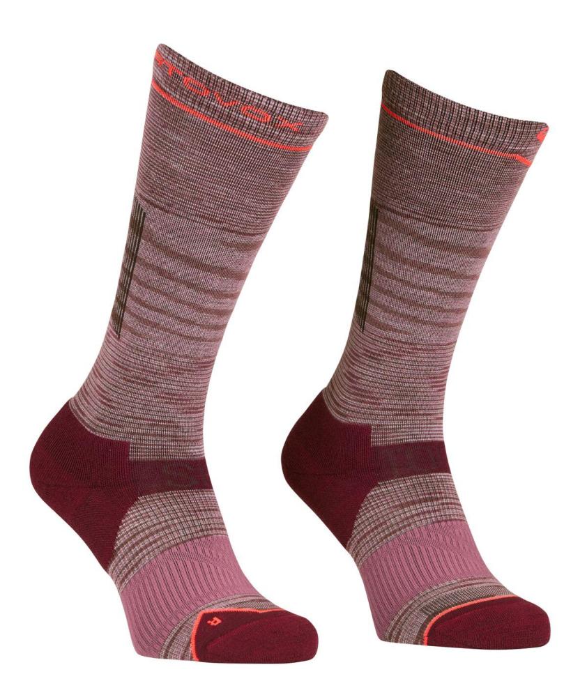 Ponoky ORTOVOX Ski Tour Light Compression Long Socks W mountain rose