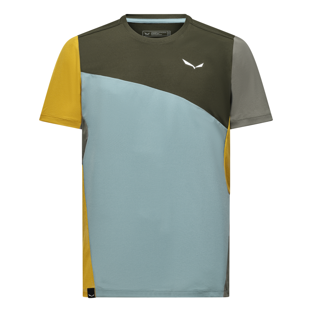 Tri�ko SALEWA Puez Sporty Dry M T-Shirt dark olive/multi