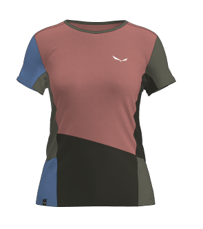 Tri�ko SALEWA Puez Sporty Dry W T-Shirt desert pink/multi