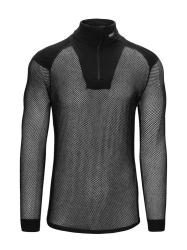 Tri�ko BRYNJE Super Thermo dlh� ruk�v Zip Polo w/inlay p�nske �ierne