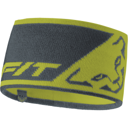 elenka DYNAFIT Leopard Logo headband golden lime