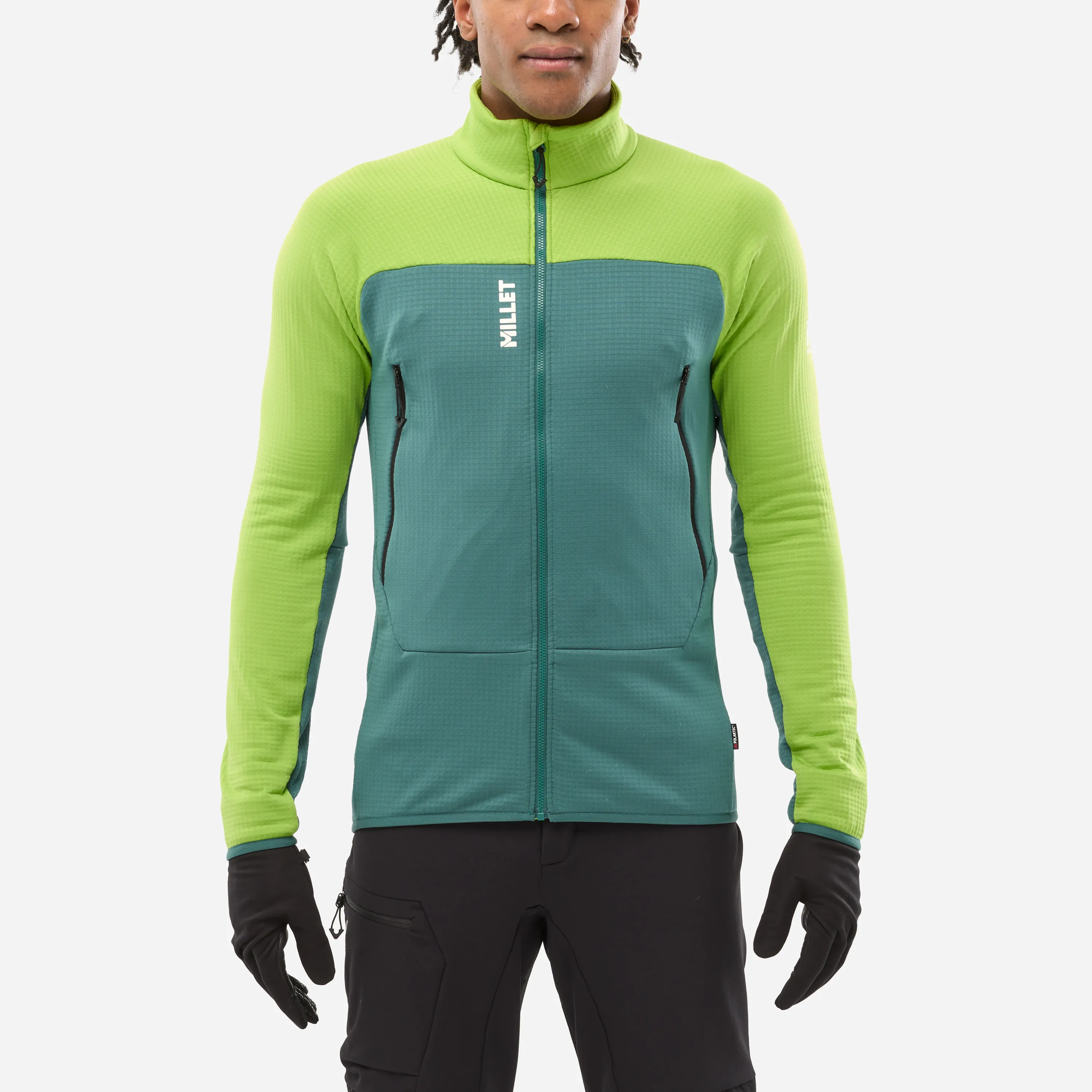 Mikina_Millet_Fusion_Grid_M_macaw_green_bottle_3