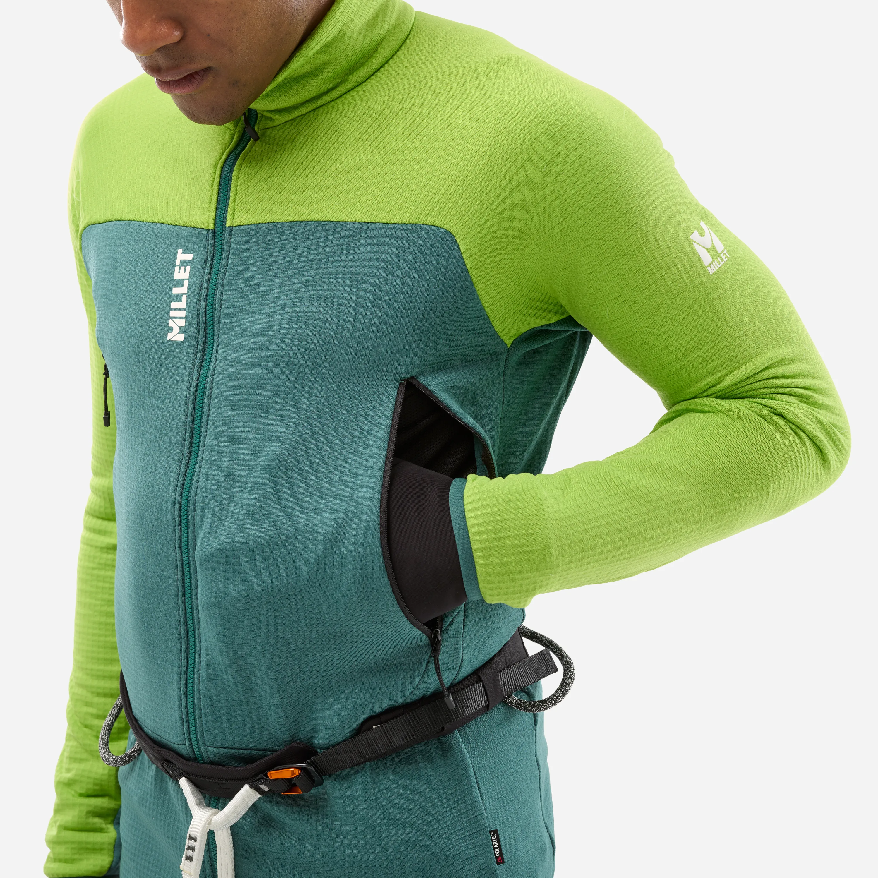 Mikina_Millet_Fusion_Grid_M_macaw_green_bottle_6