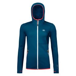 Mikina ORTOVOX W�s Fleece Hoody petrol blue