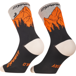 Pono�ky DYNAFIT Traverse Crew Socks black out ultra orange