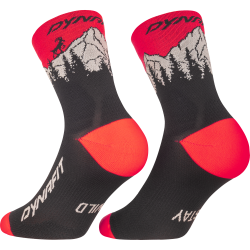 Pono�ky DYNAFIT Traverse Mid Socks 0912 black out/ultra coral