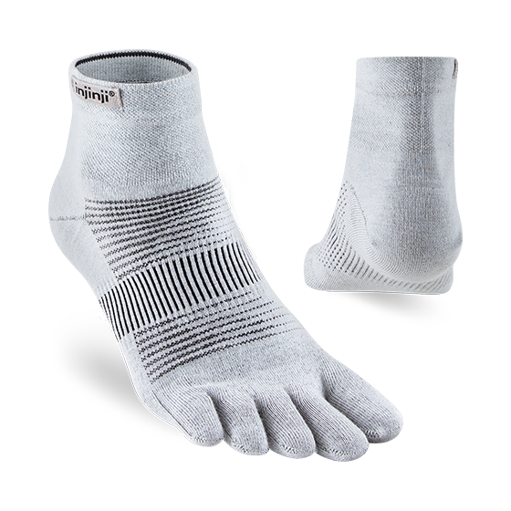 Ponozky INJINJI Run LW Minicrew gray 2