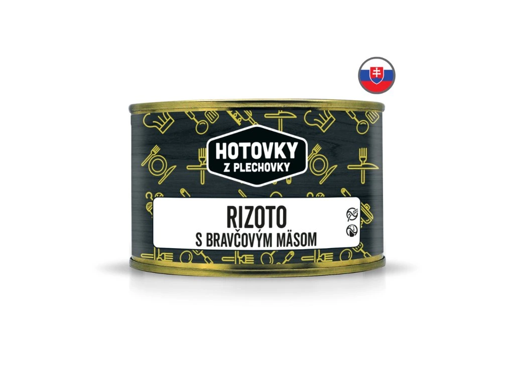 Rizoto s bravovm msom HOTOVKY Z PLECHOVKY 400g
