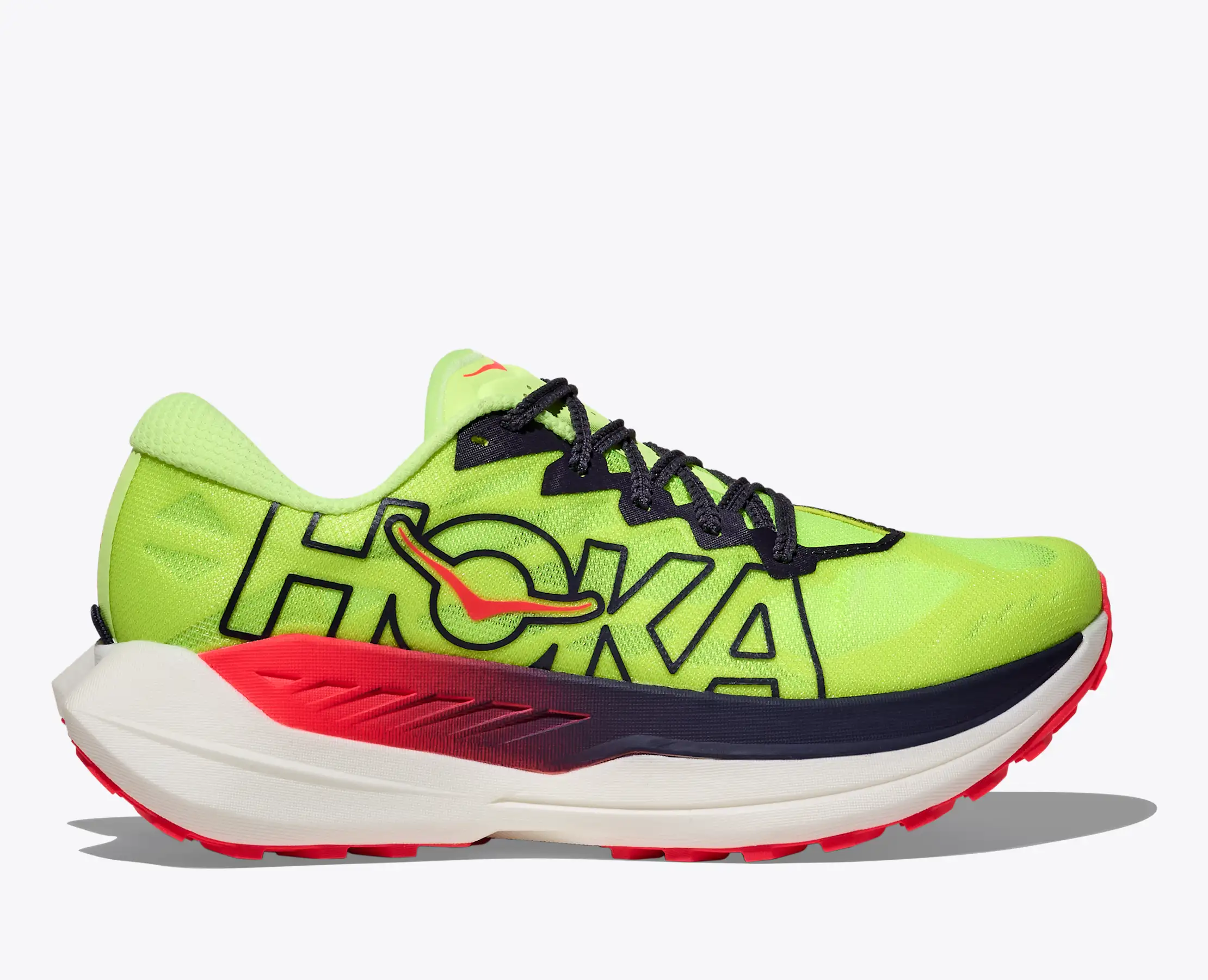 Top�nky HOKA M Rocket X Trail neon yuzu/neon flame
