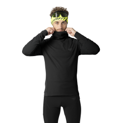 Tricko DYNAFIT Alpine LS hooded tee black out 3