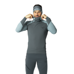 Tricko DYNAFIT Alpine LS hooded teen smoke blue 2