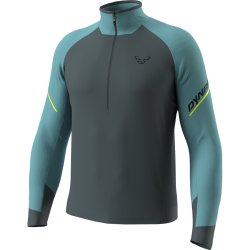 Triko DYNAFIT Alpine L/S 1/2 zip tee M smoke blue