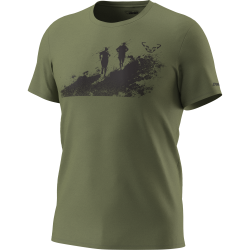 Tri�ko DYNAFIT Graphic CO M SS Tee military green