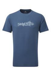 Triko MOUNTAIN EQUIPMENT Groundup Skyline T-shirt denim blue
