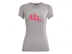 Tri�ko SALEWA Lines Graphic Dry W t-shirt heather grey melange