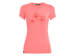 Tri�ko SALEWA Lines Graphic Dry W t-shirt shell pink melange