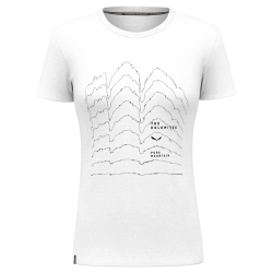 Tri�ko SALEWA Skyline Dry w shirt white
