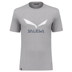 Tri�ko SALEWA Solidlogo Dry M shirt heather grey