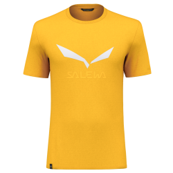 Tri�ko SALEWA Solidlogo Dry M shirt gold