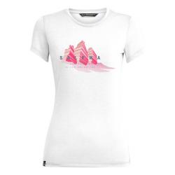 Tri�ko SALEWA Lines Graphic Dry W t-shirt white