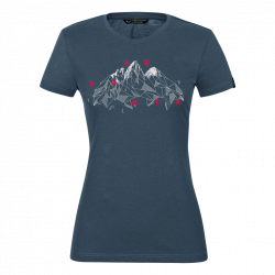 Tri�ko SALEWA Geometric Dry W t-shirt premium navy