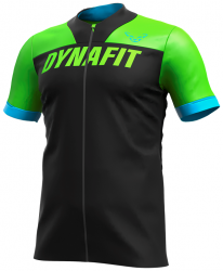 Tri�ko DYNAFIT Ride M S/S FZ Tee lambo green